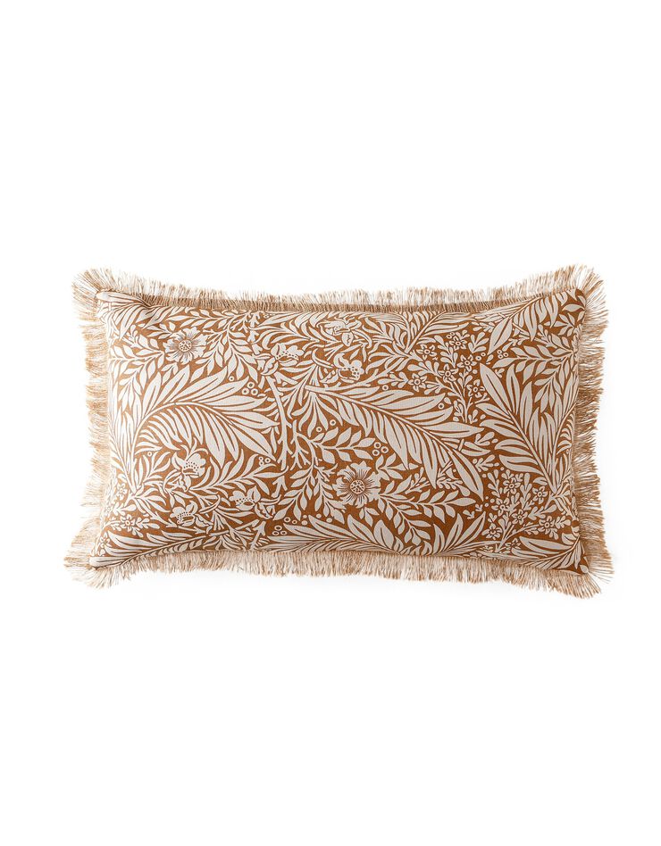 Housses de coussin imprimé à franges en jute - lot de 2 (caramel)