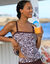 Haut de tankini imprimé zèbre (chocolat) Haut de tankini imprimé zèbre (chocolat)
