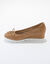 Ballerines cuir ajouré (beige)