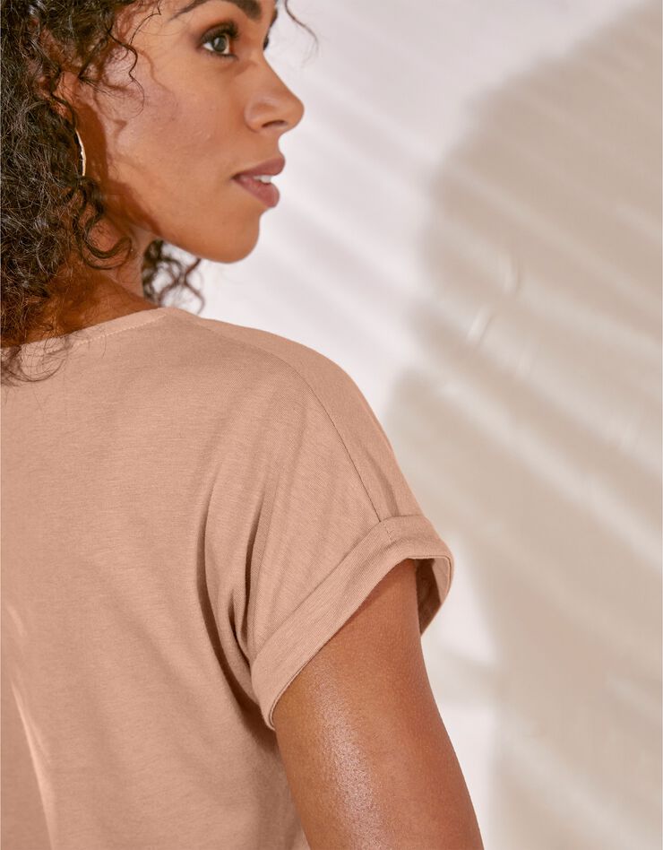 Tee-shirt boite, imprimé papillons (noisette) Tee-shirt boite, imprimé papillons (noisette)