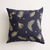 Housse de coussin motif feuillage, lot de 2  (bleu marine)