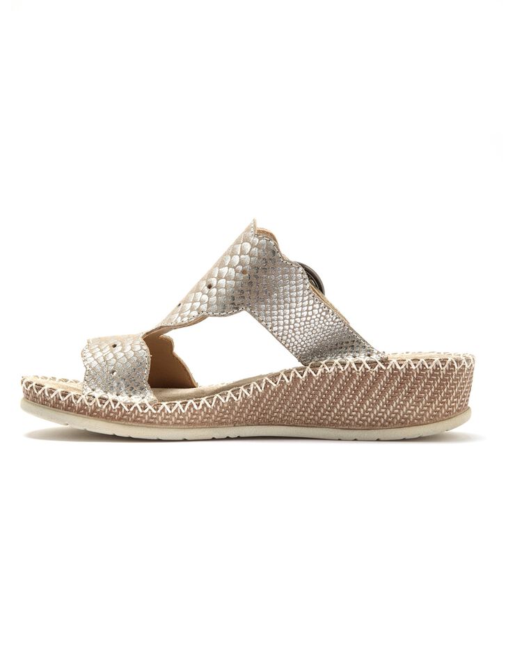Mules ultra souples cuir - grande largeur (beige) Mules ultra souples cuir - grande largeur (beige)