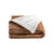 Couverture double face polaire et sherpa (noisette)