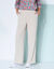 Pantalon large taille élastiquée, crêpe (beige)