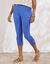 Legging 3/4 macramé, taille élastiquée (bleu)