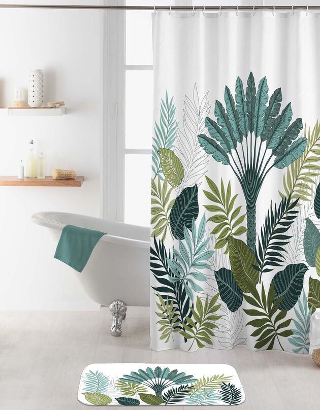 Rideau de douche imprimé tropical (imprimé)