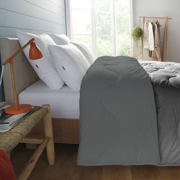 Couette Dodo® Velours anti-acariens 350 g/m²  (gris anthracite)