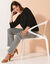 Pull col bateau manches 3/4 (noir)