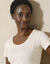 T-shirt col rond uni manches courtes en coton biologique(**) (beige)