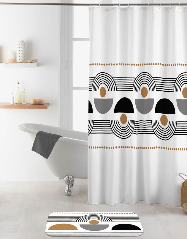 Rideau de douche imprimé graphique (imprimé)