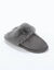 Chaussons mules col fourr&eacute; (gris)