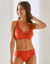 Soutien-gorge forme croisée uni brodé Olbia - sans armatures (brique)