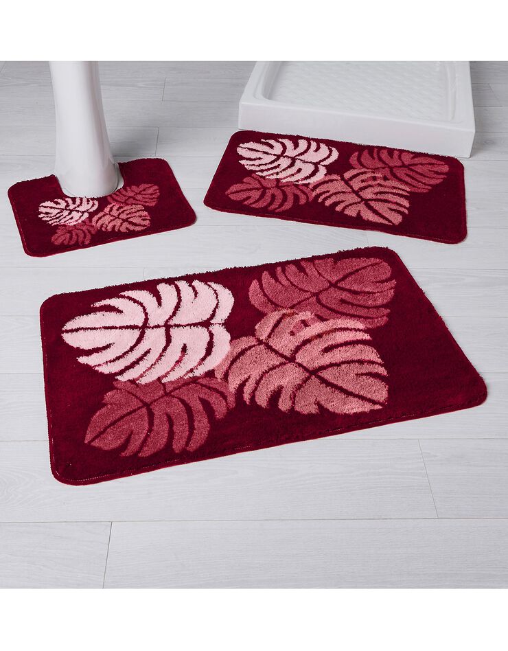 Tapis de bain motif jungle (prune) Tapis de bain motif jungle (prune)