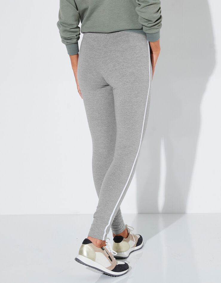 Legging bicolore (gris chiné / blanc) Legging bicolore (gris chiné / blanc)