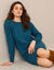 Robe pull torsadée  (bleu paon)