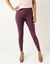 Legging taille &eacute;lastiqu&eacute;e - lot de 2 (prune fonc&eacute; / noir)