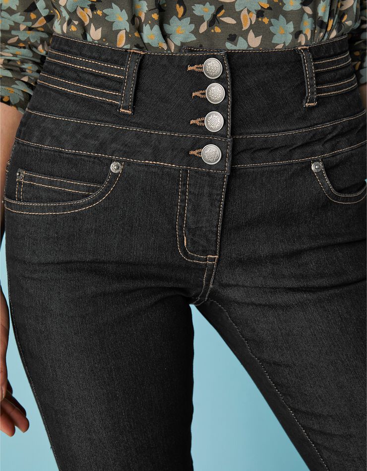 Jean droit taille haute - petite stature (black) Jean droit taille haute - petite stature (black)