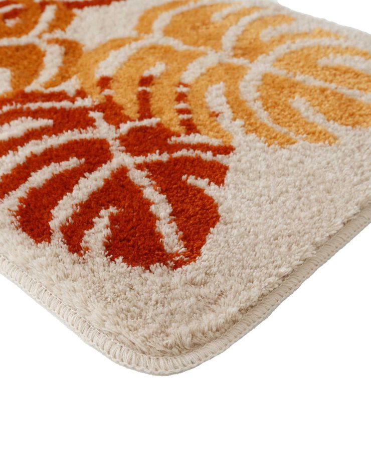 Tapis de bain motif jungle (abricot)