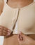 Brassière microfibre post-opératoire forme brassière ouverture devant par bande auto-agrippante - sans armatures (nude)