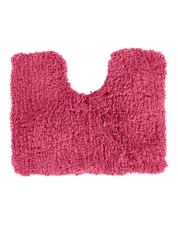 Tapis de bain uni moelleux microfibre (framboise) Tapis de bain uni moelleux microfibre (framboise)
