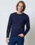 T-shirt col rond manches longues - lot de 3 (bordeaux + marine + bleu)