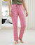 Pantalon pyjama imprimé fleuri  "Bohème" (rose indien / kaki)