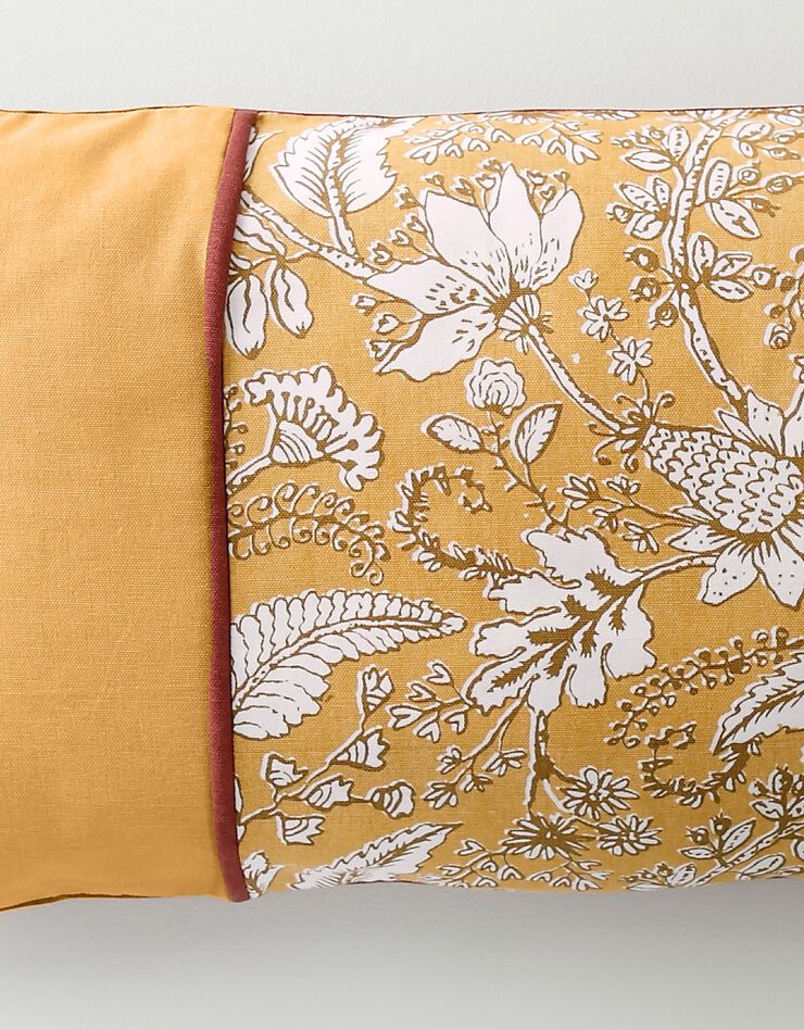 Housse de coussin rectangulaire imprimé fleurs indiennes - lot de 2 (miel) Housse de coussin rectangulaire imprimé fleurs indiennes - lot de 2 (miel)