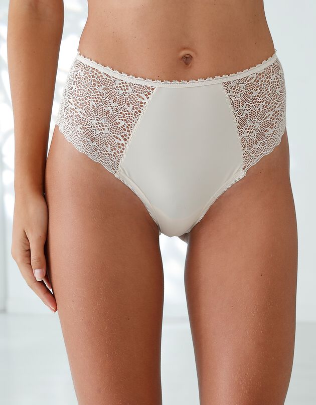 Culotte forme "tanga" taille haute - lot de 2 (coquillage)