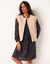 Veste sans manches, maille bouclette (beige)