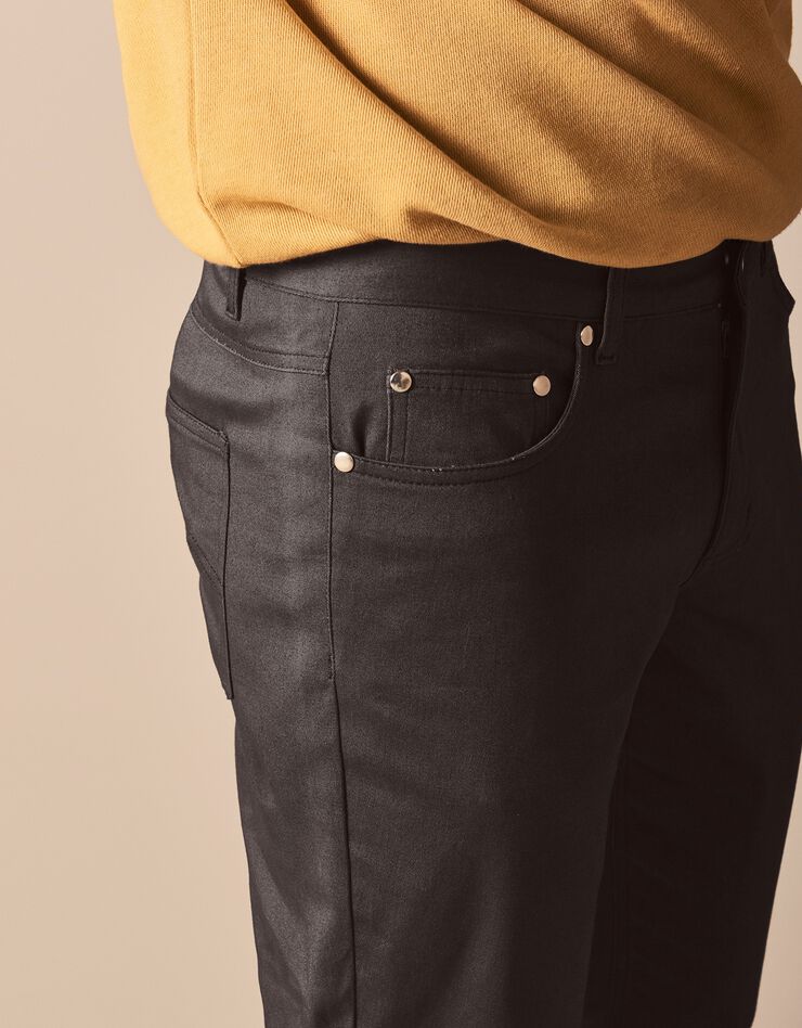 Pantalon droit 5 poches twill coton extensible (marron) Pantalon droit 5 poches twill coton extensible (marron)
