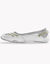 Ballerines souples cuir et textile aéré bandes élastiquées (blanc)
