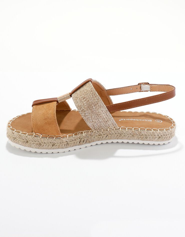 Sandales fantaisie semelle corde (beige)