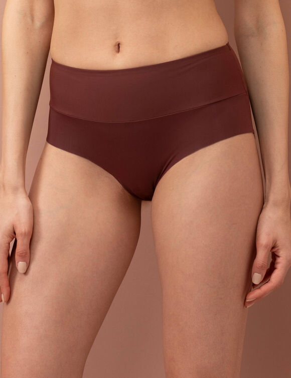 Culotte taille haute grand confort invisible - Lot de 2 (chocolat)