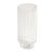 Vase en verre strié (transparent)