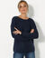 Pull spécial petites, maille perlée (marine)