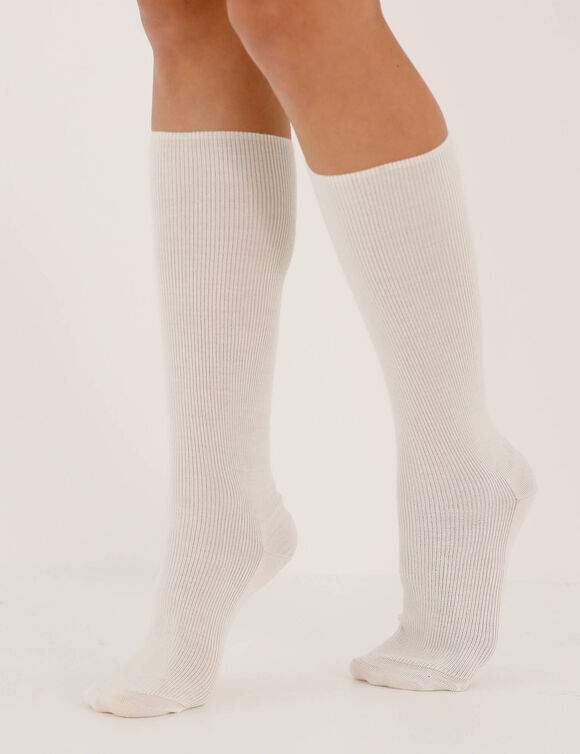 Mi-bas jambes sensibles - lot de 2 paires (écru)