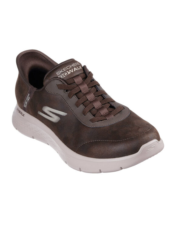 Baskets enfilage facile GO WALK FLEX SMOOTH (marron)