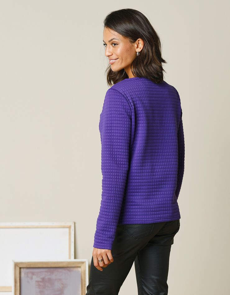 Veste matelassée zippée (violet) Veste matelassée zippée (violet)
