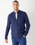Gilet col montant zipp&eacute; torsad&eacute; (marine)