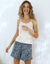 Débardeur de pyjama uni Ikat (sable)