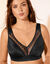 Soutien-gorge grand maintien en maille satinée - sans armatures (noir)