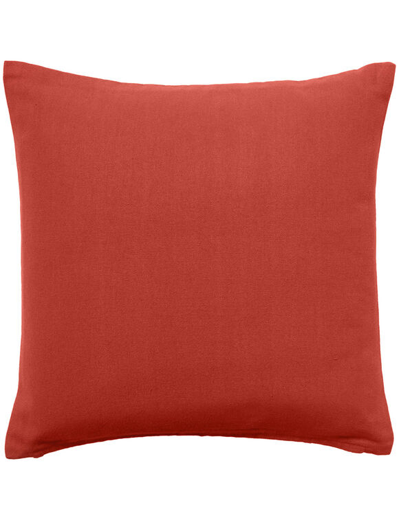 Housse de coussin unie bachette - lot de 2 (terracotta)