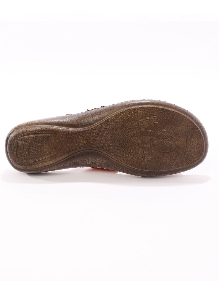 Mules confort en cuir ultra-souple - rouge (rouge) Mules confort en cuir ultra-souple - rouge (rouge)