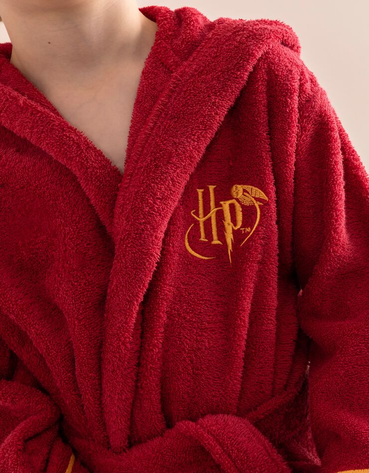 Peignoir enfant à capuche Harry Potter® éponge coton - 380g/m2 (bordeaux)