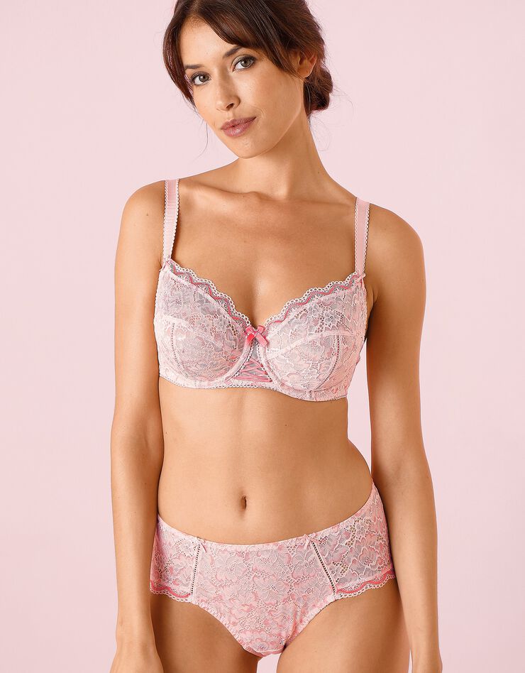 Soutien-gorge emboîtant uni bicolore Luccia Harmony - avec armatures (rose) Soutien-gorge emboîtant uni bicolore Luccia Harmony - avec armatures (rose)