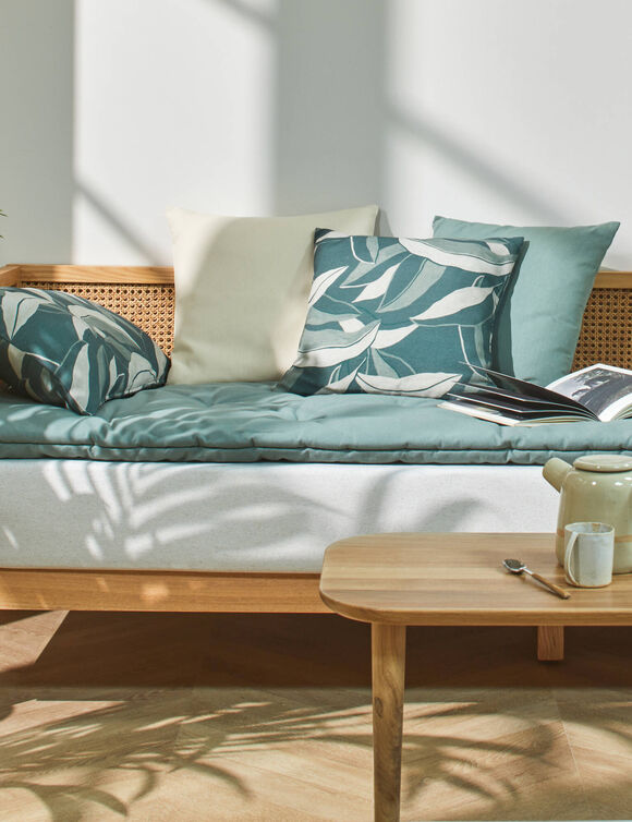 Long coussin uni d'assise de canapé (eucalyptus)