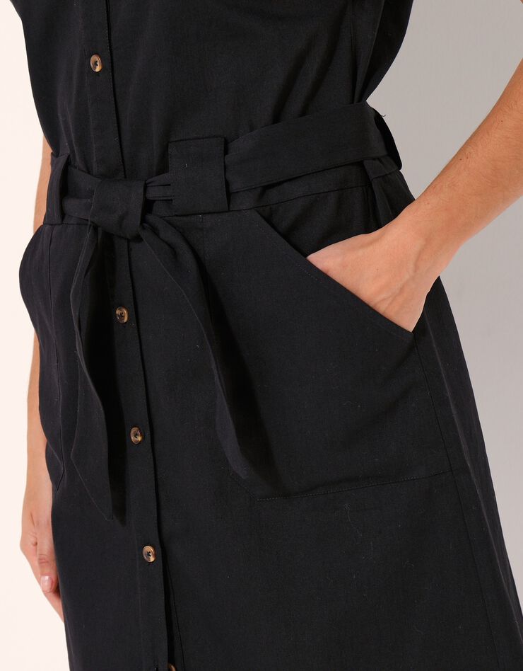 Robe chemisier unie (noir)