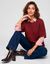 Pull poncho manches coudes, maille anglaise et torsades (bordeaux)