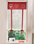Store broderies motifs coeurs finition passe-tringle (bordeaux / écru)