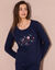 Pyjama manches longues motif "galaxie" (marine)